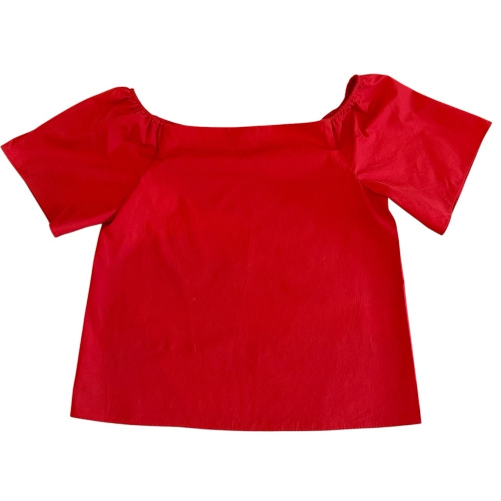 Alice + Olivia Red Off The Shoulder Blouse